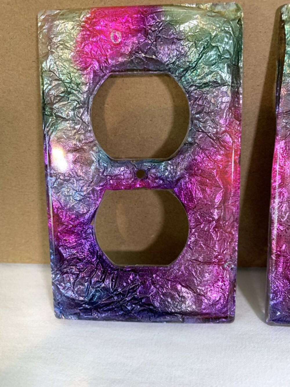 Handmade Multicolored Light/Plug Switch Covers-#1 - Picture 2 of 5